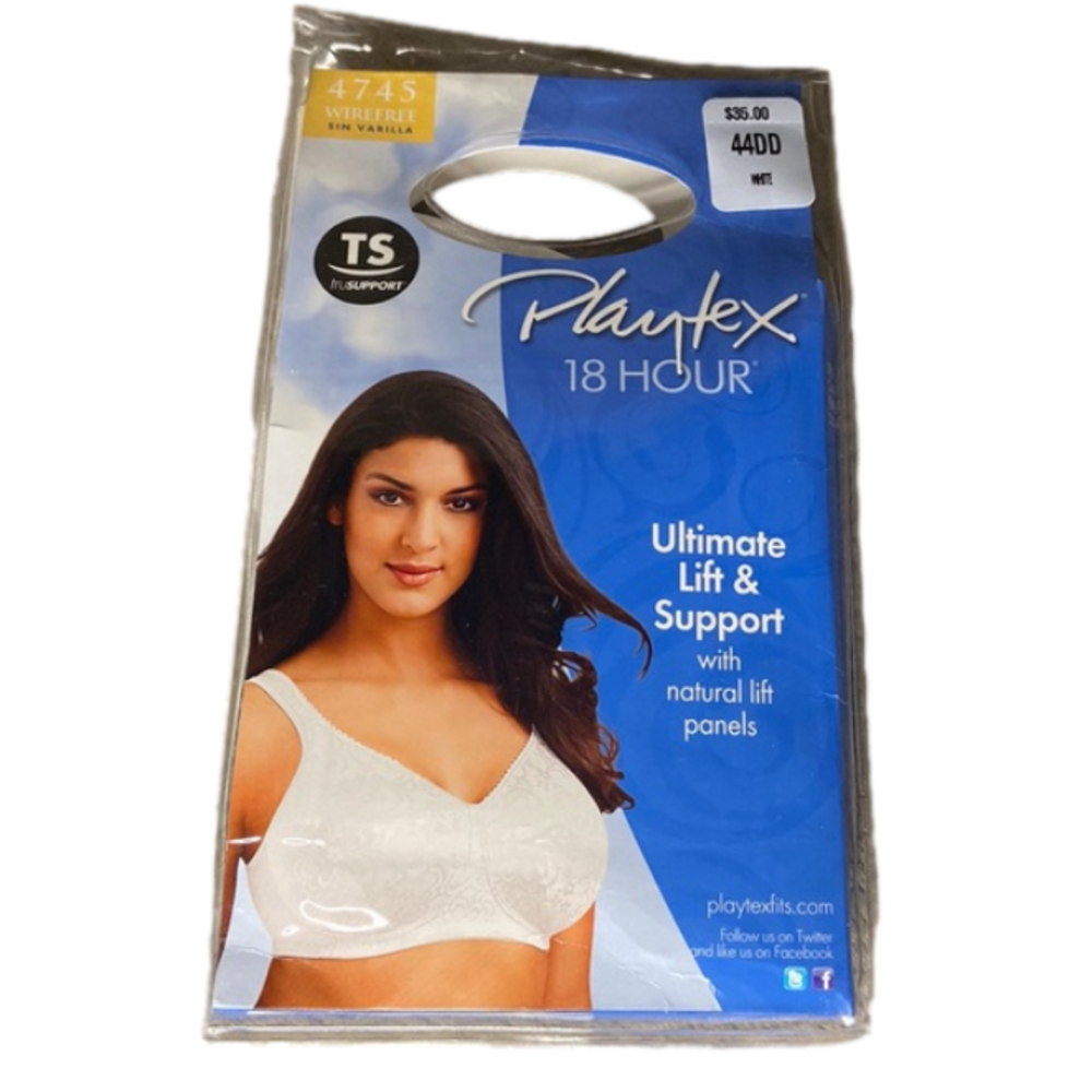 Playtex 18 Hour Ultimate Lift & Support Bra Wire Free White 44DD
